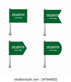 design set of four flags Saudi Arabia