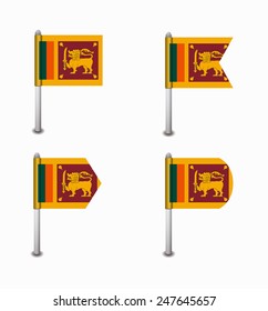 design set of four flags Sri Lanka