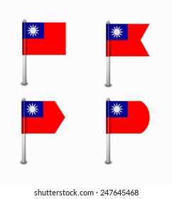 design set of four flags Taiwan