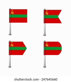 design set of four flags Transnistria