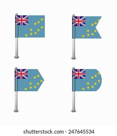 design set of four flags Tuvalu