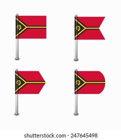 design set of four flags Vanuatu