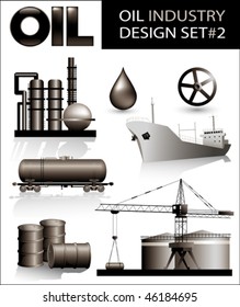 Design set of oil industry vector images (2).