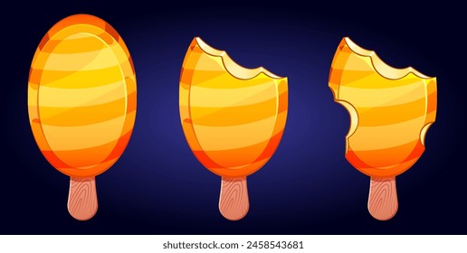 diseño; conjunto; tres; helados; palo; palo; esmalte; mordida; mitad; entero; Vector; óvalo; óvalo; ilustración; ilustración; ilustración; ilustración; ilustración; ilustración; ilustración; ilustración; ilustración; ilustración; ilustración; Clipart