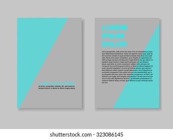 design set of two a4 pages with blue lines 