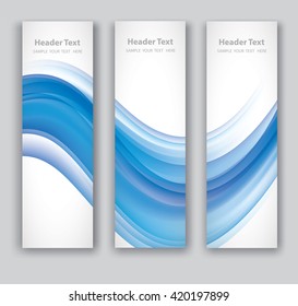 Design set of vertical modern backgrounds, vector layered. eps10