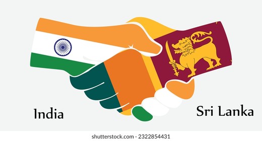 El diseño da la mano. Concepto India y Sri Lanka el país del nacimiento como un buen contacto, negocios, viajes, transporte y tecnología.