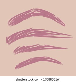 Design and shape of eyebrows. Cosmetic pencil.
