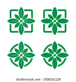 Design shape leaf logo and abstract organic leaf logo. 