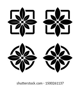 Design shape leaf logo and abstract organic leaf logo. 