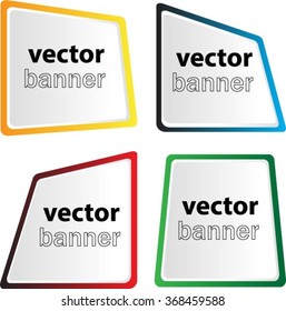 Design shape Origami vector colorfull banner set. Vector Illustration