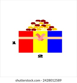 Design the shape of a snack or food packaging model. ratio of height times width 1 to 2