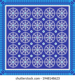 Design for shawl, scarf, bandana, headscarf, hijab. Fashion abstract textile print. 