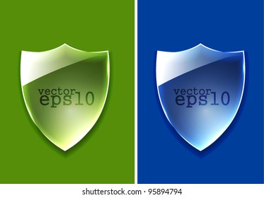 Design of shield glossy icon use.