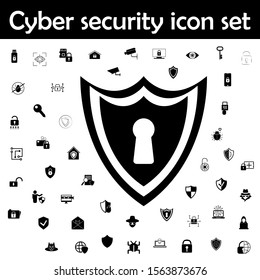 Design shield keyhole. Security icon icon. Cyber security icons universal set for web and mobile