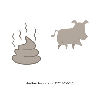 Design of shit and dog