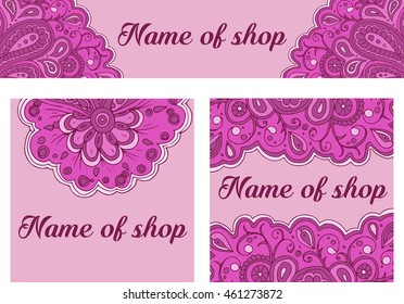 Design shop emblem in the style of boho chic