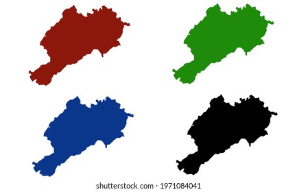 design silhouette of a ahyonkarahisar map with white background