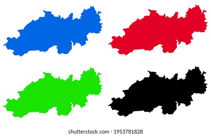 design silhouette of Blida city map in algaria on white background