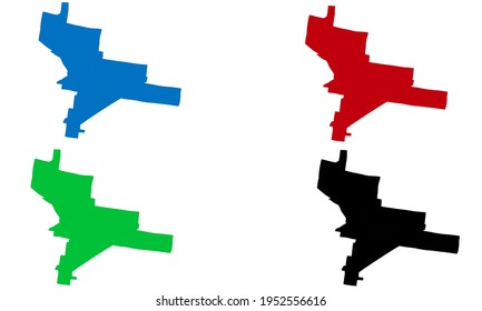 design silhouette of the city map of Blytheville in Arkansas, United States of America on a white background