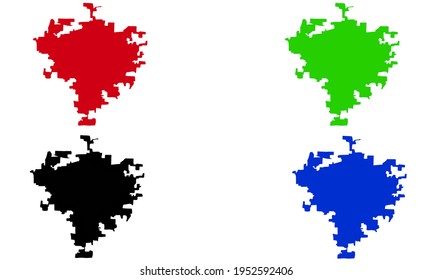 design silhouette of the city map of Conway in Arkansas, United States of America on a white background