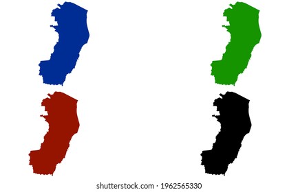 design silhouette of the city map of Espirito Santo in Brazil with white background