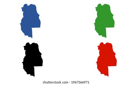 design silhouette of the city map of Mendoza in Argentina on a white background