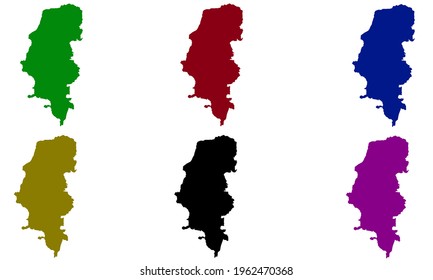 design silhouette of the city map of Porto Alegre in Brazil with white background