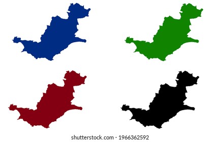 design silhouette of the city map of Swellendam in South Africa on a white background