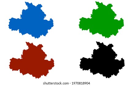 design silhouette of a dresden map with white background