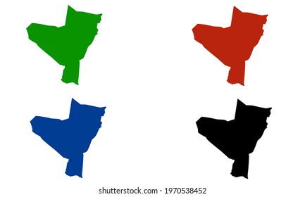 design silhouette of a kasalla map with white background