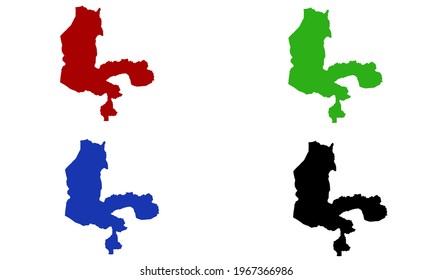 design of silhouette of Kebbi map in Nigeria on white background