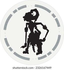 Design silhouette leather puppets vector illustration