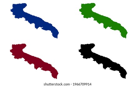 白い背景にイタリアのプグリアの地図のシルエットのデザイン のベクター画像素材 ロイヤリティフリー