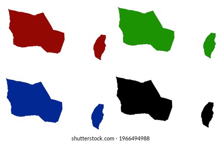 design silhouette map of Ulan Bator in Mongolia with white background