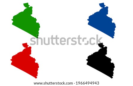 design silhouette map of Ulan Bator in Mongolia with white background