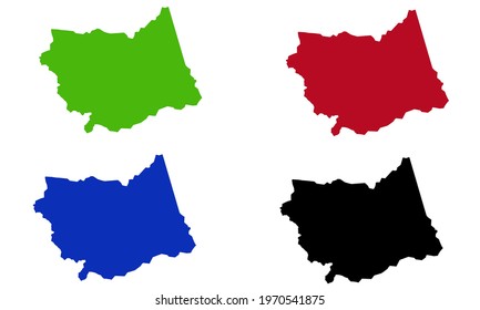 design silhouette of a seno map with white background