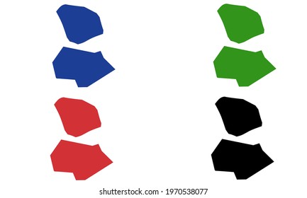 design silhouette of a urmenia kerman map with white background