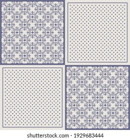 Design for silk shawl, scarf, headscarf, bandana, hijab. Print for textiles with abstract ornament. 