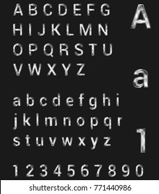 design silver alphabet