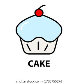 Design simple cake vector food