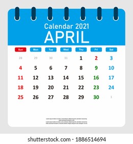 design simple calendar 2021 year