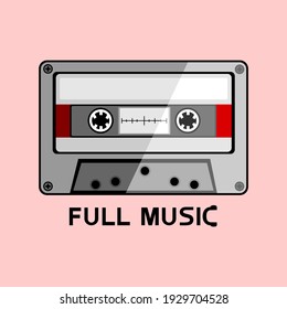 design simple of cassette vector art