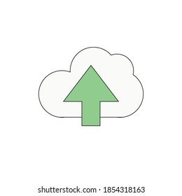 Design simple icon Upload  clound