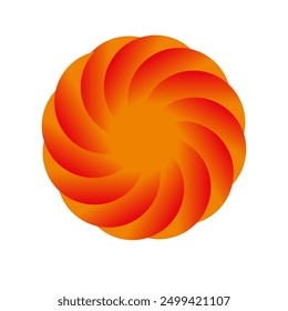 design a simple logo in gradient orange, circular shape