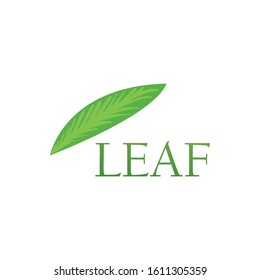 design simple logo text leaf