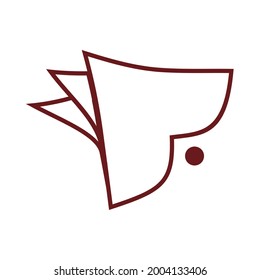 Design simple logo vector of paper bird