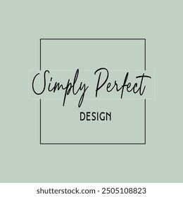 Design simply perfect on blue background