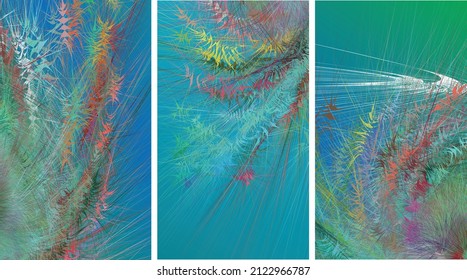 Design simulates arrays of silk thread with vibrant colors, Pattern used as background. Vector Illustration. File Eps 8