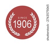 Design of since 1906 year celebration